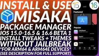 Install & use Misaka package manager & install Tweaks/Themes No Jailbreak| Install Misaka iOS 15/16