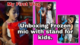 Unboxing my Frozen mic for kids