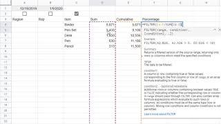 SheetSpam#69. ABC-report. Step17. Percentage  Arrayformula (filter)