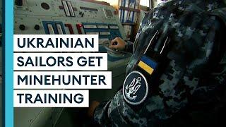 Ukrainian Navy sailors train on Royal Navy minehunter