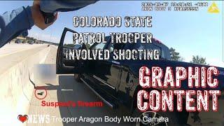 GRAPHIC CONTENT WARNING Colorado State Patrol Releases Officer Involved Shooting BodyCam + DashCam