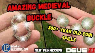 The BEST Buckle I've Ever Found and 300+ coin spill || Metal Detecting UK || Deus 2 WS6 Master