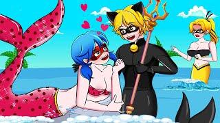 Ladybug is Poor Girl - Love Story of Catnoir & Ladybug Kissed on the beach| Miraculous Animation #2