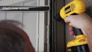 How to install a recessed mount security screen door