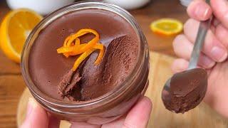 Jus d'orange + chocolat = Crème Dessert 2 ingrédients et SANS SUCRE ! Mousse Chocolat-Orange