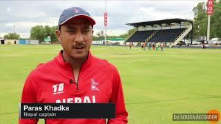 Paras khadka interview after Nepal win in ICC world cricket league division two 2018