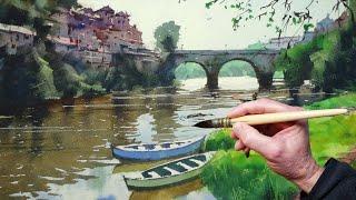 Watercolor Demo - Bridge over the Tâmega at Amarante, Portugal