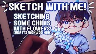 SKETCH WITH ME | SKETCHING SOME CHIBIS | PROCREATE