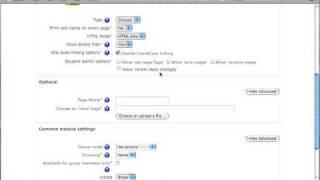 Creating Wikis in Moodle