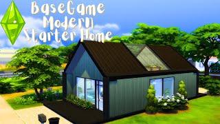 Base Game Modern Starter Home Speed Build Sims 4