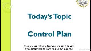 What is control plan | control plan definition and types