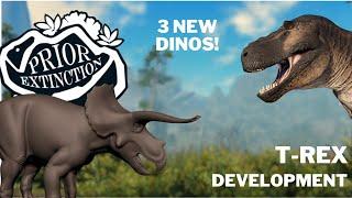 Prior Extinction updates on T-rex and 3 new dinosaurs? Roblox