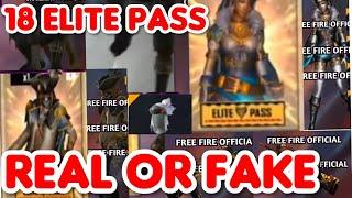 Free Fire Season 18 Elite Pass Full Details || Fake Or Real..? || PRG GAMERS