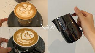 Basic Latte Art Tutorials with my new Jibbi jug, Milk steaming, Cafe vlog, Barista milk pitcher