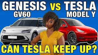 Genesis GV60 vs. Tesla Model Y | Compact Luxury Electric SUV Comparison | Price, Performance & More!