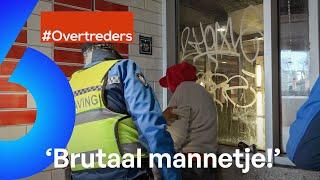 HARDLEERSE man BLIJFT ROKEN in GEZICHT van handhavers! | Overtreders #AFL57