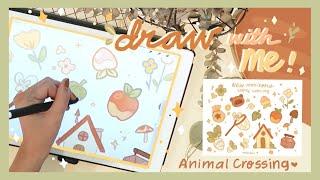 Draw with Me  // Animal Crossing Sticker Sheet & How I use Procreate