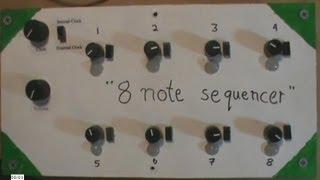 8 Step Sequencer using a 555 timer as the oscillator