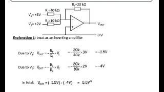 Op-amp summing amplifier