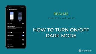 How to Turn On/Off Dark Mode - realme [Android 11 - realme UI 2]