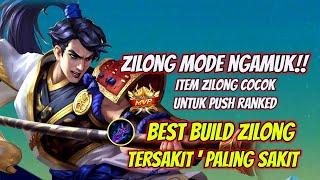 ZILONG NGAMUK! BUILD ZILONG PALING SAKIT 2022,ITEM ZILONG TERSAKIT MOBILE LEGENDS