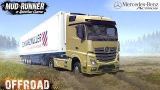 Spintires: MudRunner - MERCEDES-BENZ ACTROS Stuck in the dirt on the Off-roads