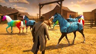 Best Custom wild Horse Red Dead Redemption 2 | John Marston's Horse Taming Job