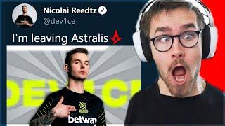 Why is dev1ce leaving Astralis?