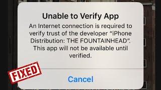 How to Fix Unable to Verify App error on iPhone in iOS 15?