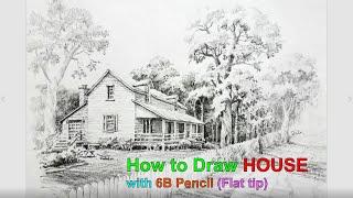 How to Draw Perspective HOUSE with Pencil #DrawTREE #DrawHouse #GibPal