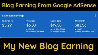 My New Blog Earning From Google AdSense- Google AdSense Earning Proof 2021