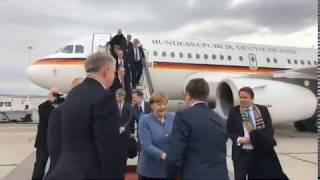 Boyko Borisov met Angela Merkel in Sofia  Бойко Борисов посрещна Ангела Меркел в София