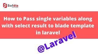 How to Pass Array variables and single variable to Laravel blade template