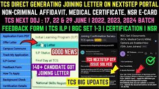 TCS 9 Big Update Joining Letter, New DOJ, Onboarding Process, BGC Set 1-3, Documents, ILP, OTP Issue