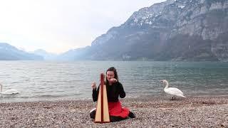 River Flows In You - Yiruma (Harp Cover) | Visit of two swans