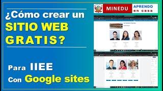 COMO CREAR UN SITIO WEB GRATIS PARA IE CON GOOGLE SITES