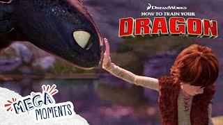 Hiccup Meets Toothless  | How To Train Your Dragon | Movie Moments | Mega Moments