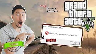 [FIXED]SCRIPT HOOK V CRITICAL ERROR [FATAL ERROR GTA V CRITICAL ERROR [GTA 5 VERSION 1.0.350.1] 2024