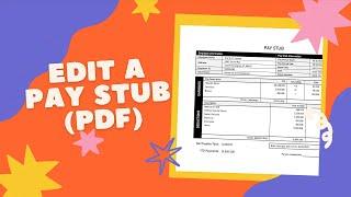 5 Ways to Edit A Pay Stub (PDF), And Online Free