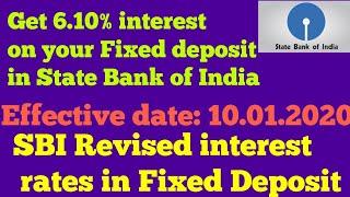 SBI Bank FD interest rates revised from 01.10.2020 || Get only 6.10% for your Fixed Deposit (1yr)