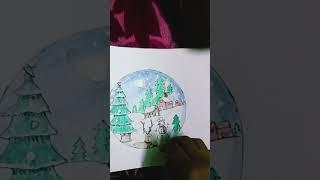 #nikki creations #marry Christmas drawing # made at 10:pm night  #take much hardwork