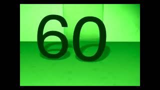 Scary Numbers - 60 Second Countdown Reversed x2 speed and it's green