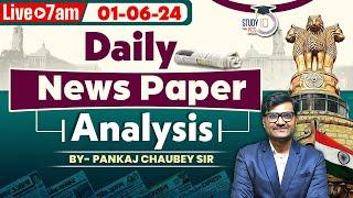 1 June 2024 News Analysis | Daily News Analysis | Current Affairs 2024 | StudyIQ PCS