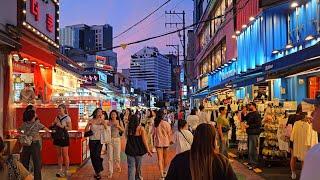 Seoul KOREA - Hongdae Shopping Streets 2024 Walking Tour