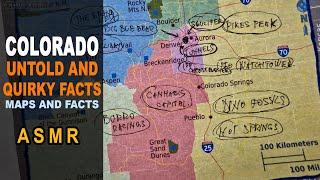 ASMR: COLORADO - The Untold and Quirky FACTS | Map outline with facts | ASMR maps and Facts
