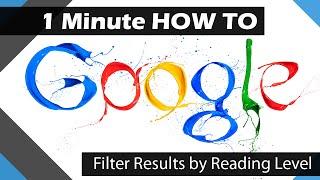 1 Min How To - Google Search - Reading Levels