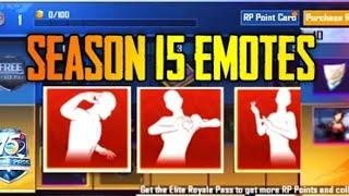 SEASON 15  ROYAL PASS EMOTES | PUBG SEASON 15 EMOTES OUT Now | Shabu Gamer