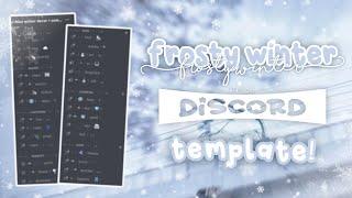 ｡˚⋆️﹕ aesthetic blue winter discord server template FREE 、ely. °｡˚