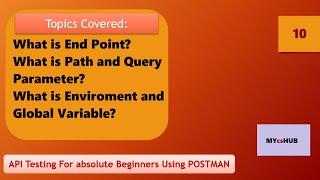 What is an endpoint? What is Path and Query Parameter with Example? | what is Environment Variable?