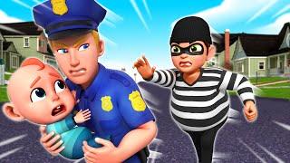 Police Taking Care of Baby | Policeman is Here to Help | Rosoo Nursery Rhymes & Kids Songs